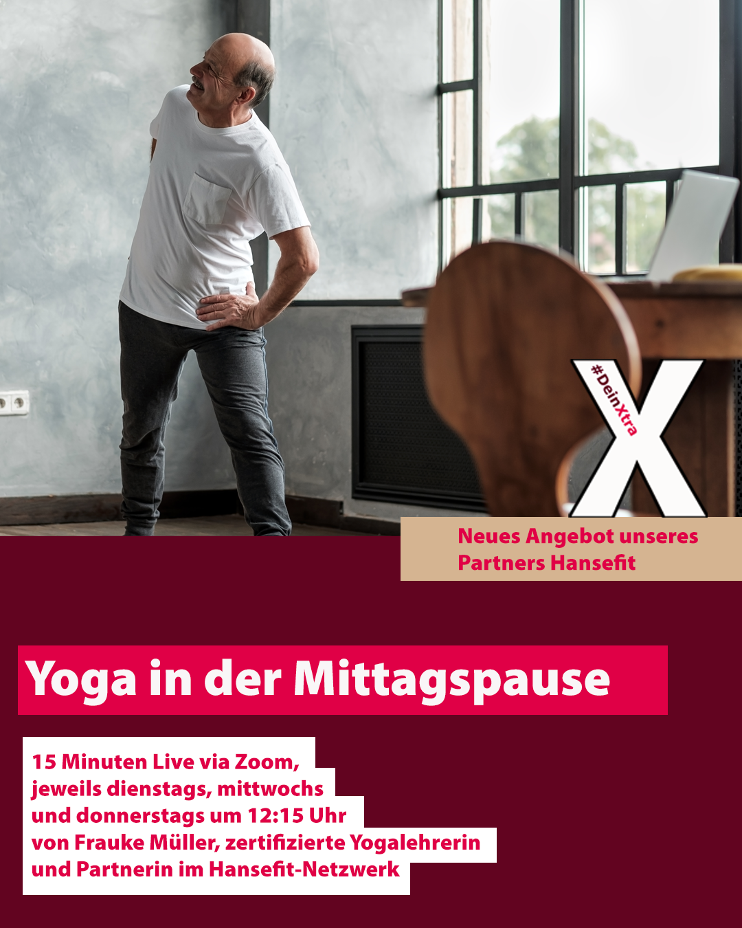 #DeinXtra Yoga in der Mittagspause © AdobeStock:Viktor Koldunov