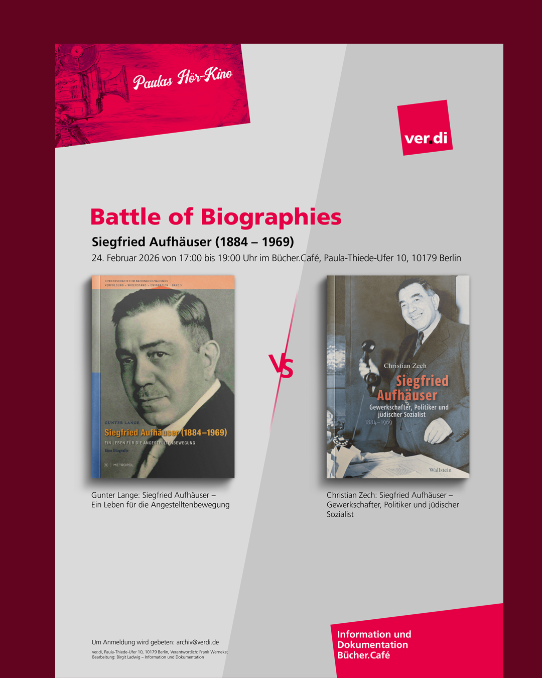 Biographie über Siegfried Aufhäuser